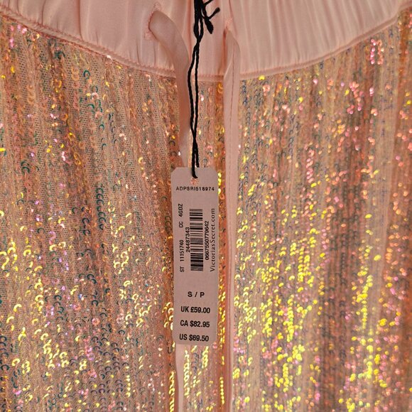NWT: Victoria's Secret Bling Sequin Lounge Jogger Pajama Pants - Size Medium - Picture 4 of 5
